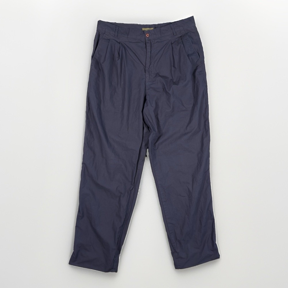 Calvin Klein Sport Mens 34x32 Navy Pleated Chino Pants Cotton Casual Classic Fit